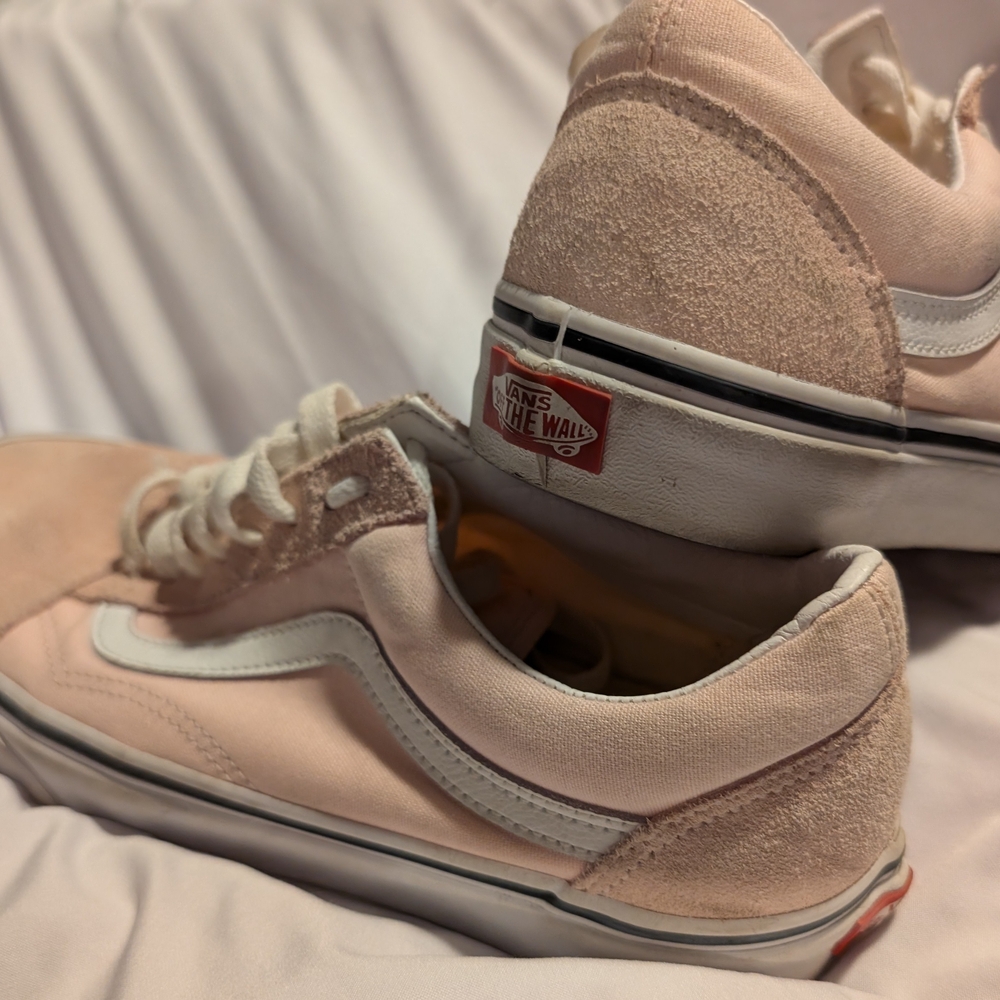 Vans Pink and White Sneakers